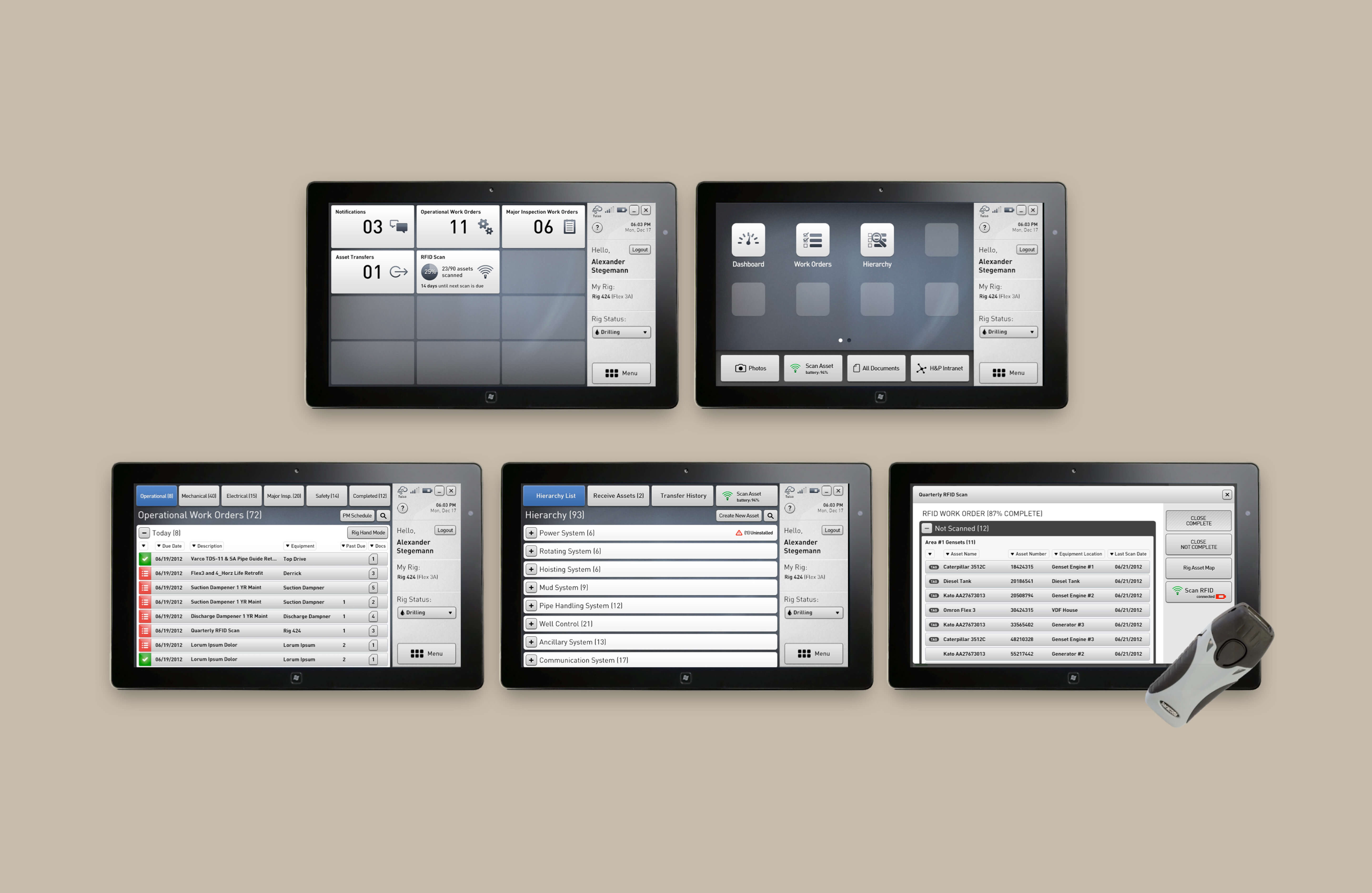 UIs for Helmerich & Payne's in-field team
