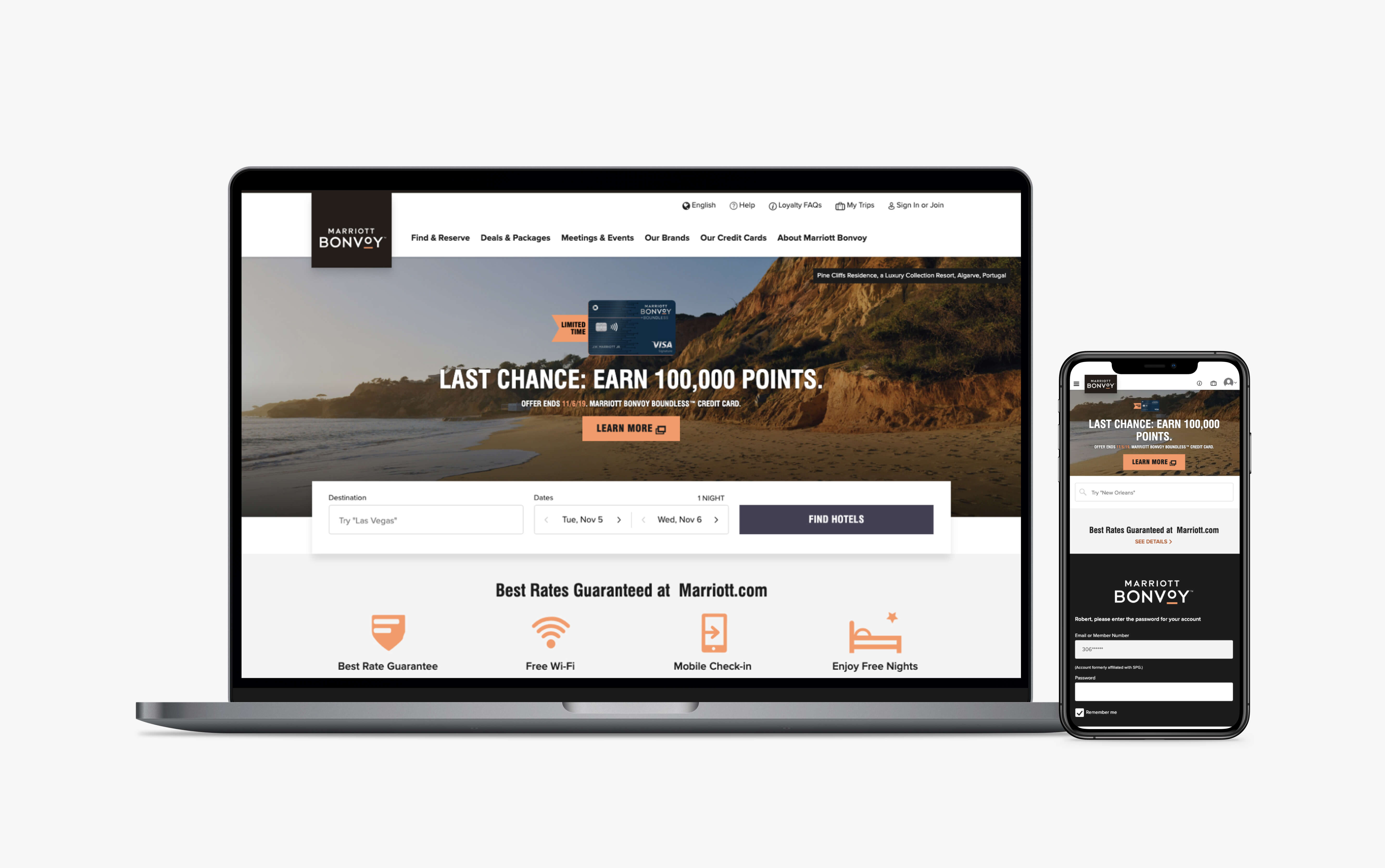 Marriott Bonvoy UI
