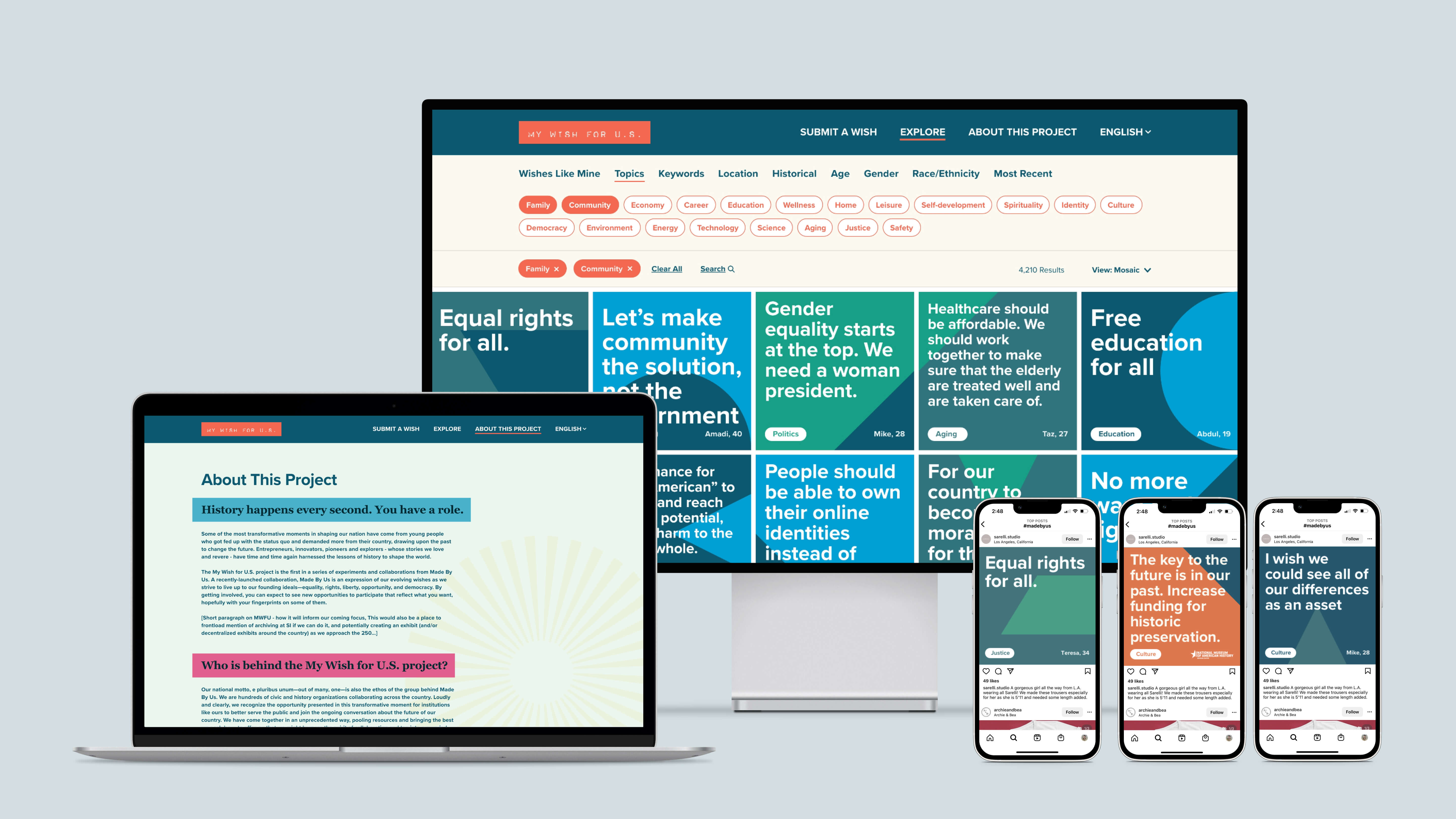 a web responsive website for Made By Us
