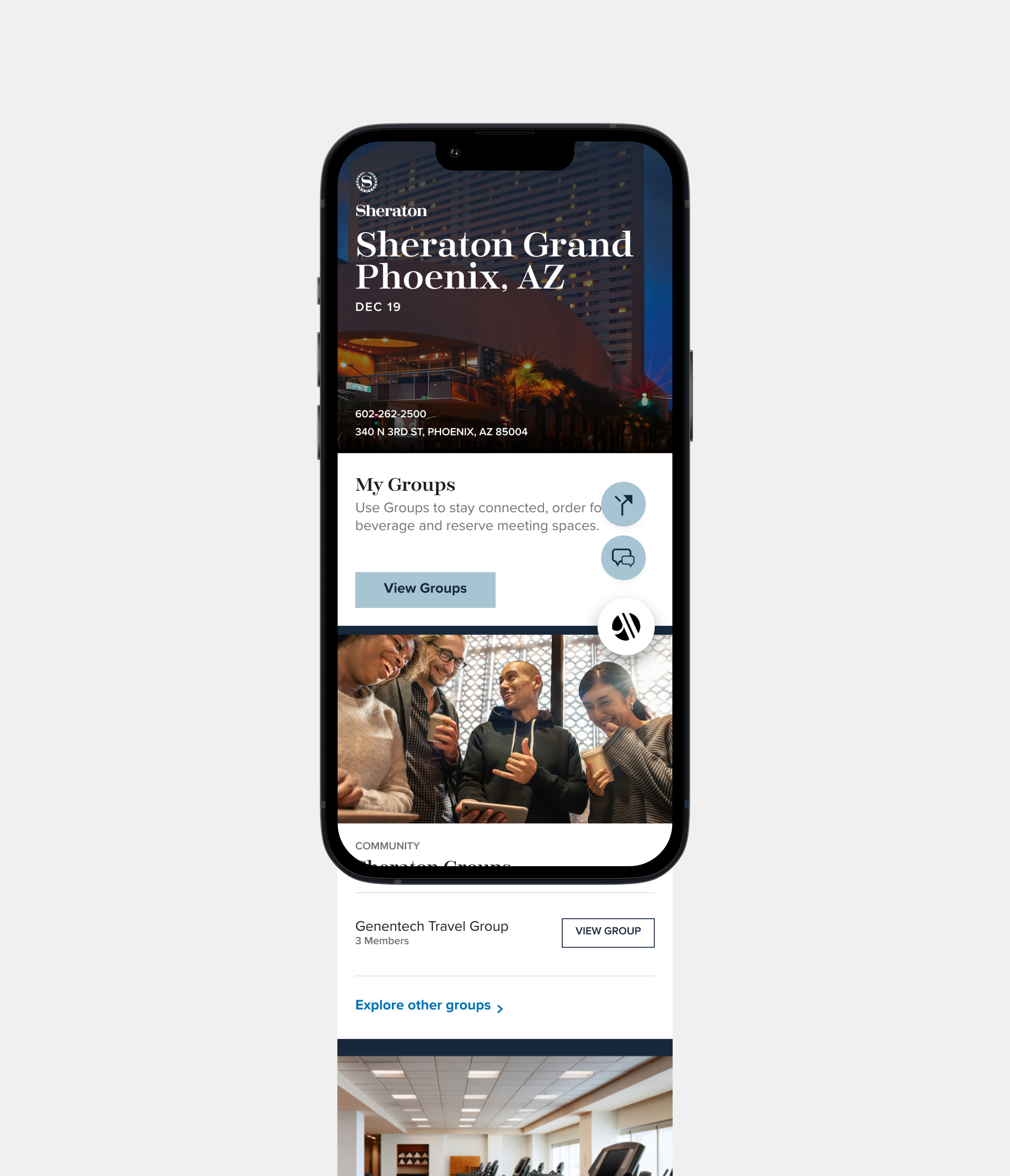 a mobile guest experience for Sheraton Hotels