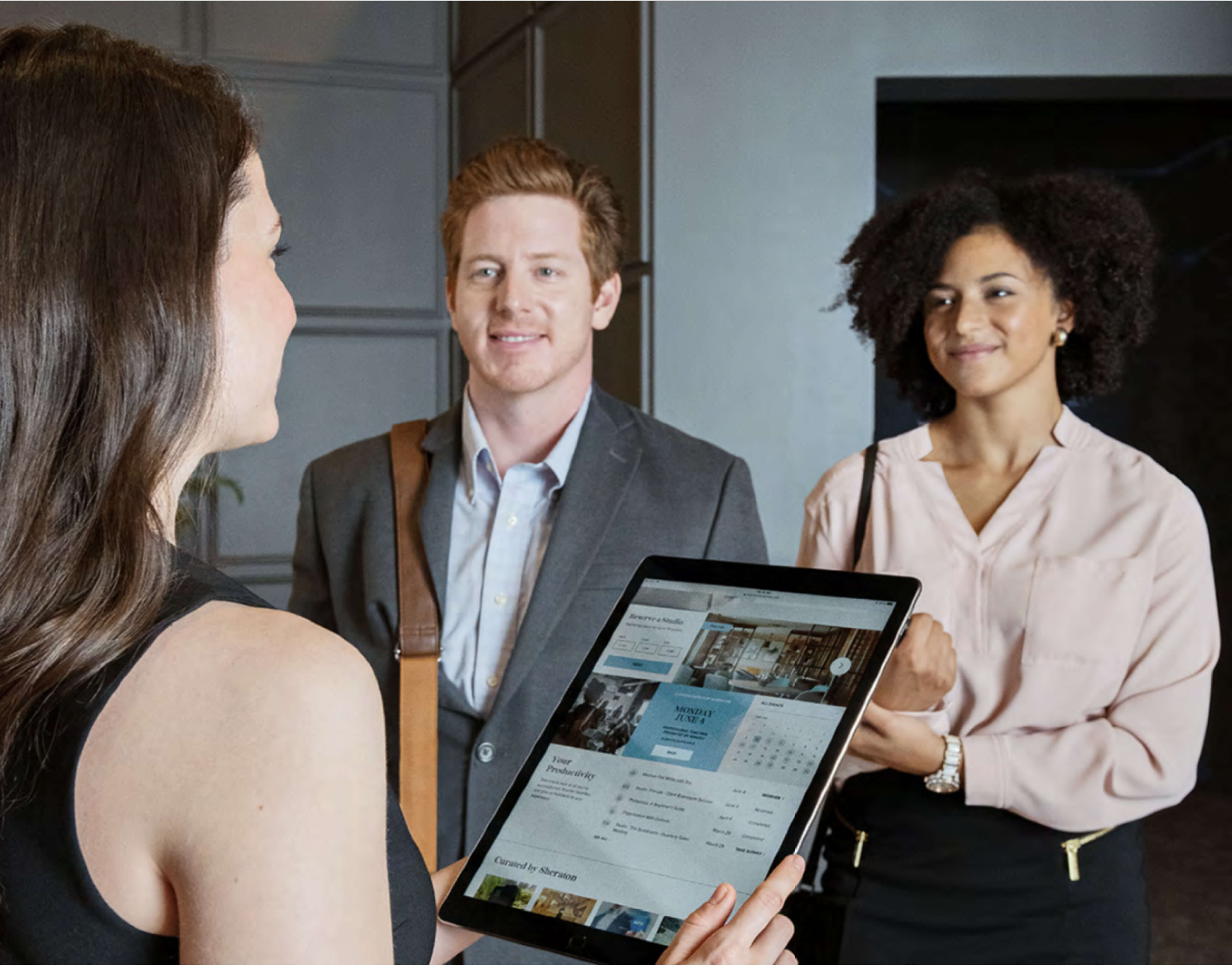 a concierge working with Sheraton Hotels guests