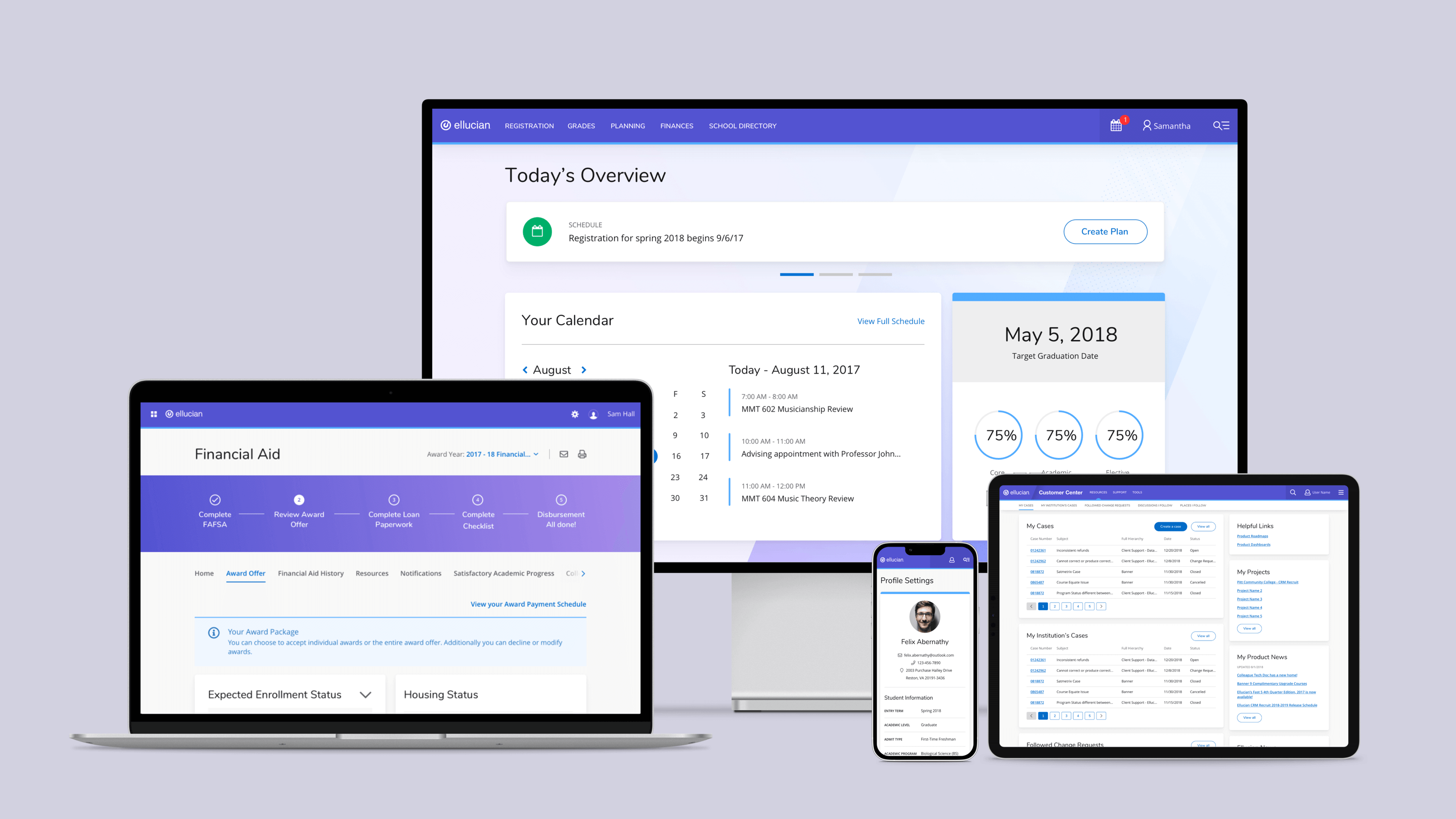 a web responsive site for Ellucian