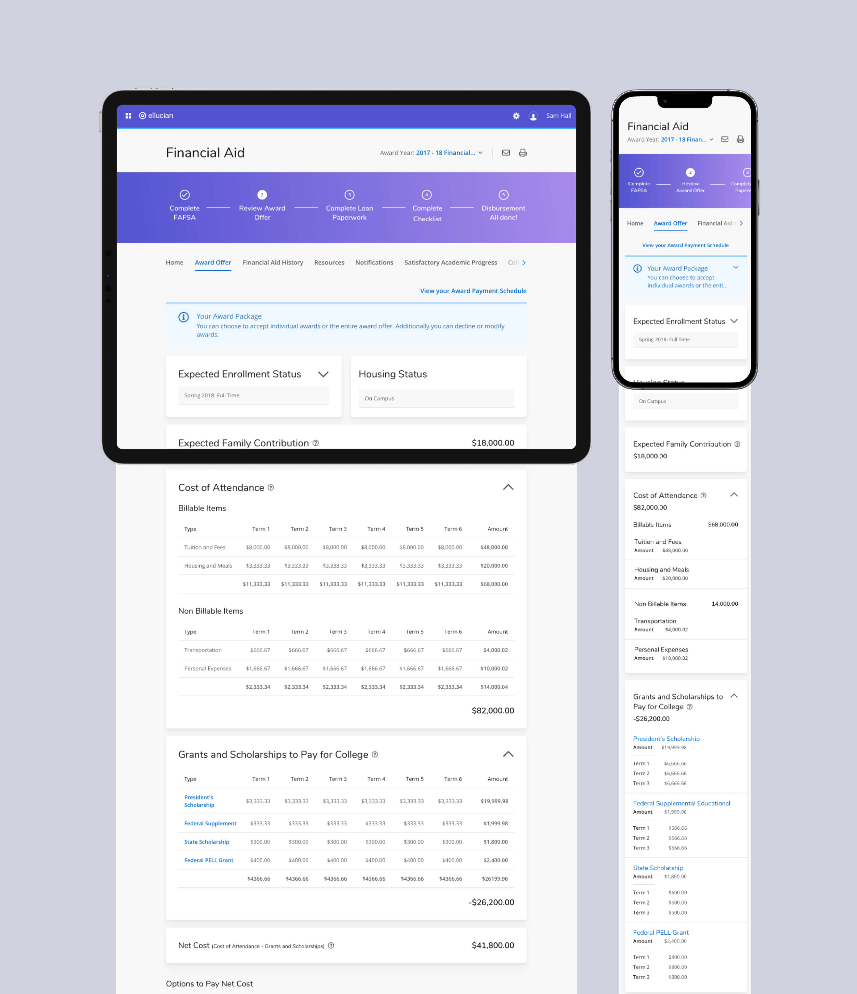 A course UI for Ellucian