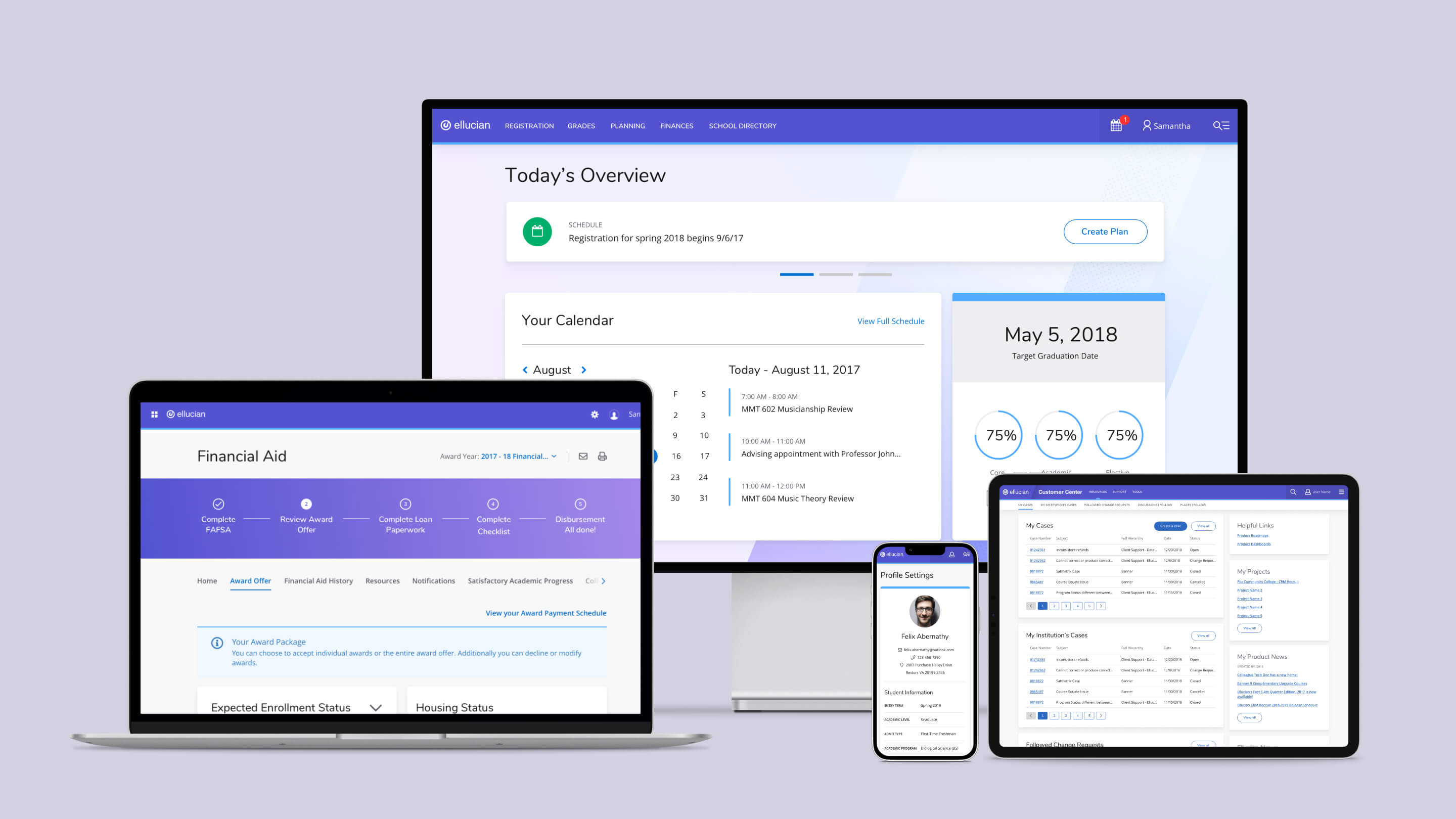 a web responsive site for Ellucian