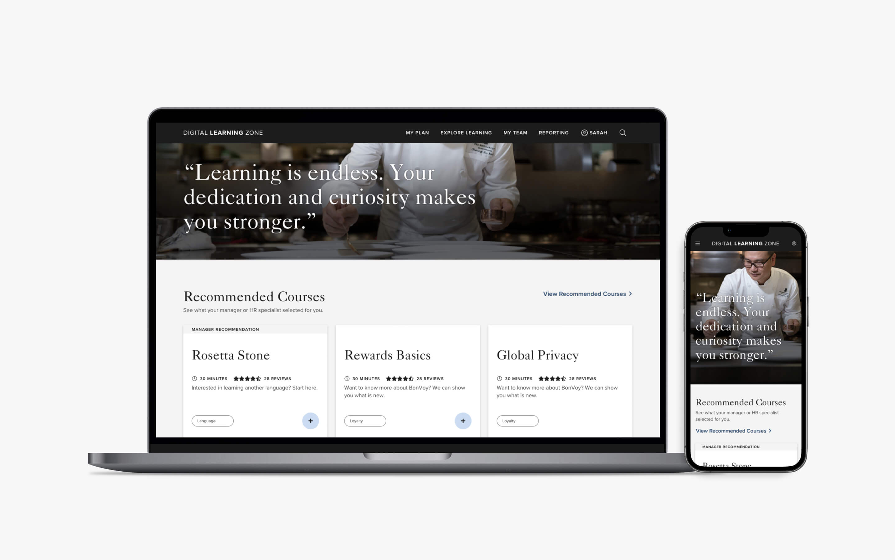 Personalized learning for Marriott learners
