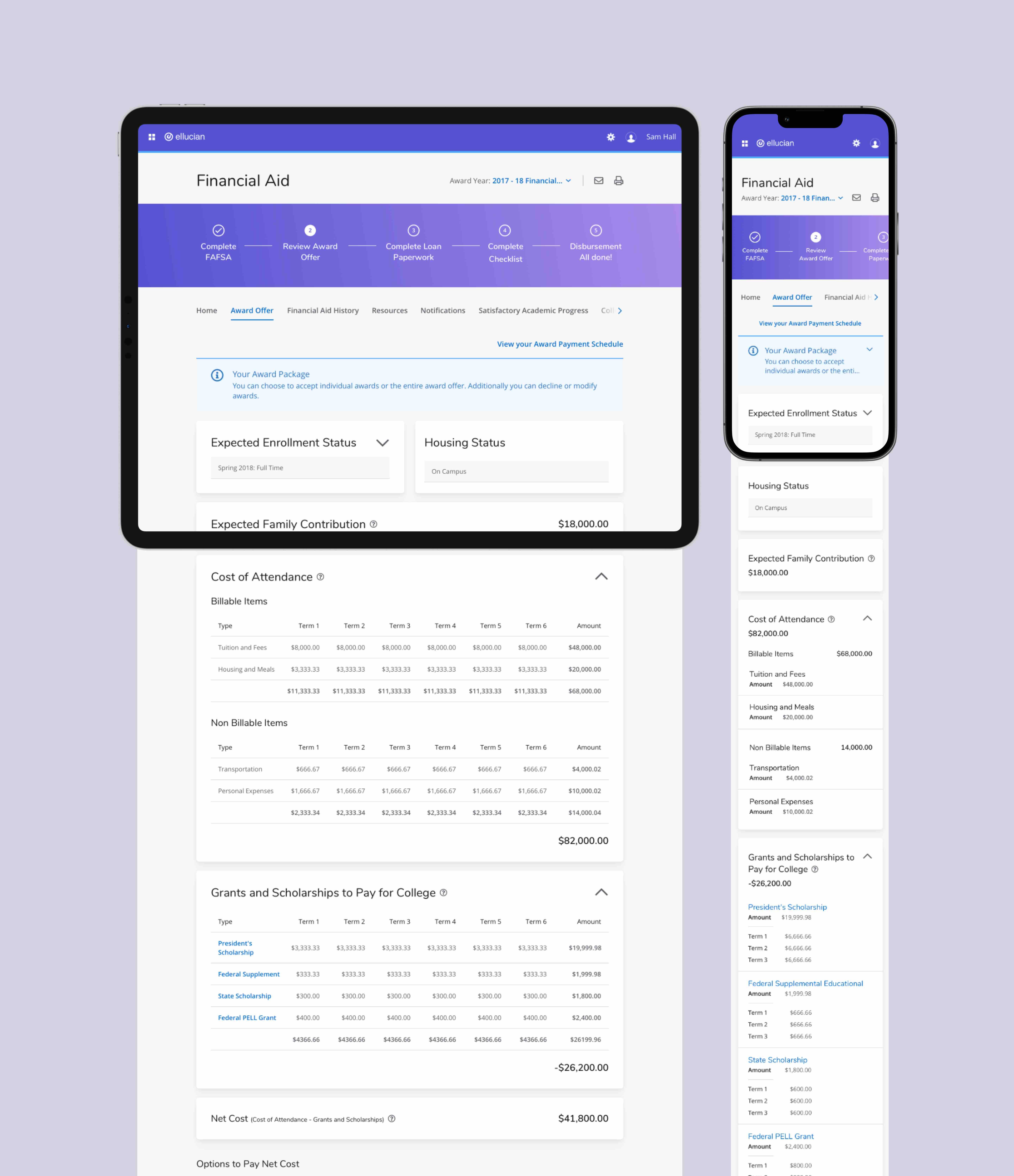 an internal dashboard for Ellucian employees