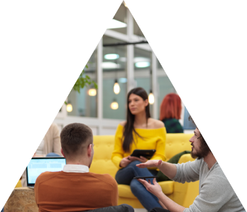 a team discussing the UI for a client