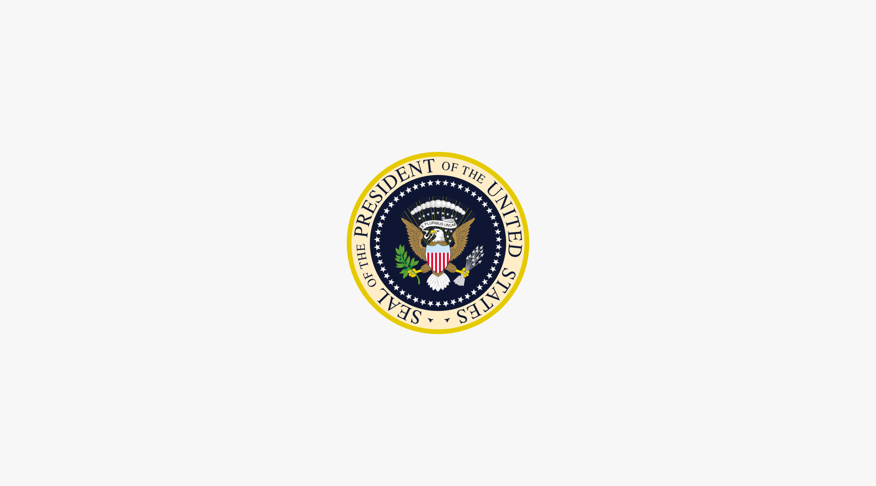 Office of the President of the United States of America logo on a neutral background