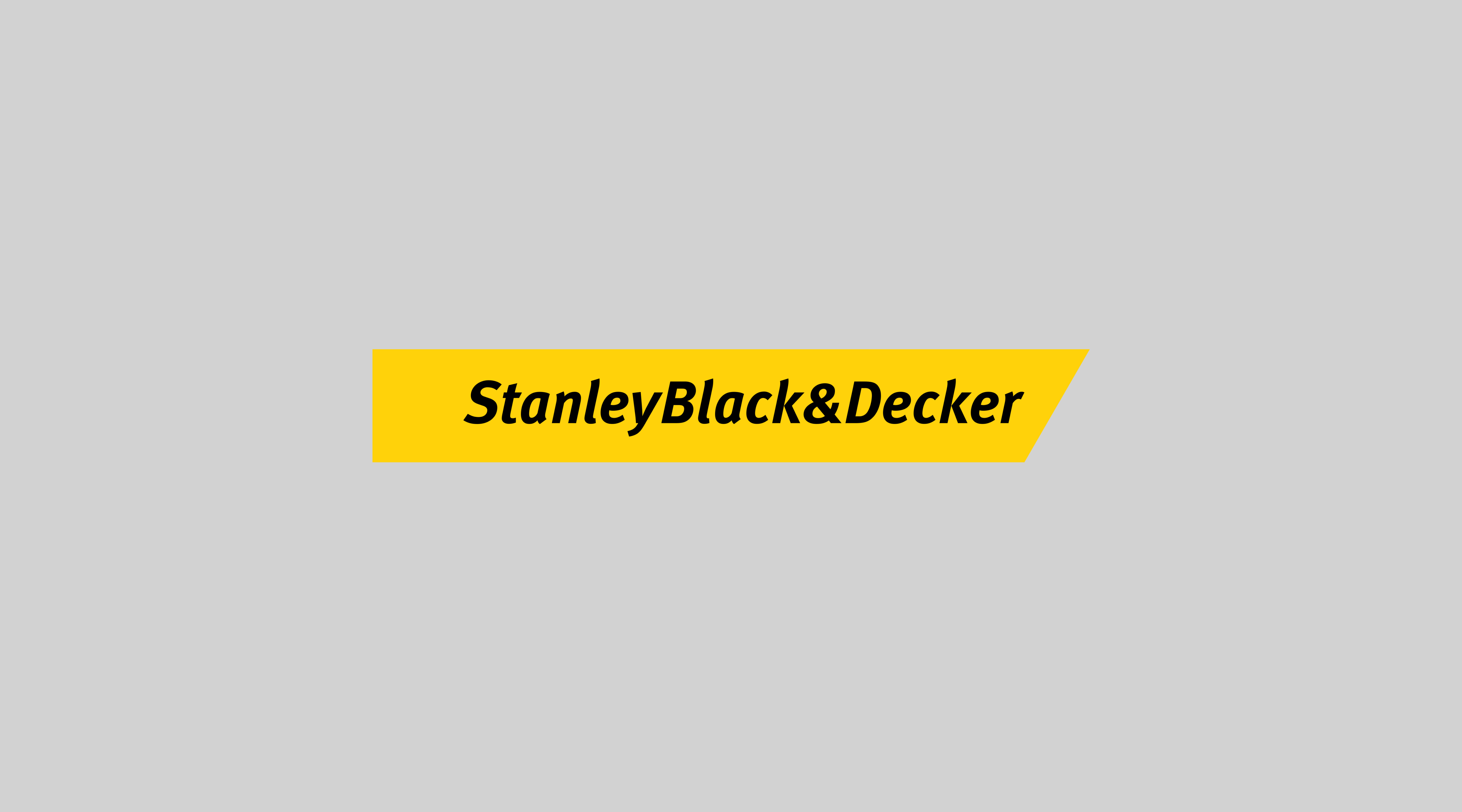 Stanley Black and Decker logo on neutral background
