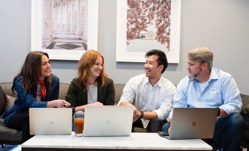 a team working on a new website